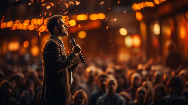 Gesang im Mikrofon bei stagegenerativer Ai