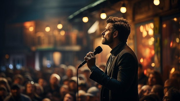 Gesang im Mikrofon bei stagegenerativer Ai