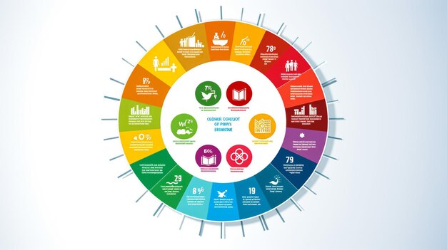 Geschäftliche Infografiken Set von Kreisdiagramm