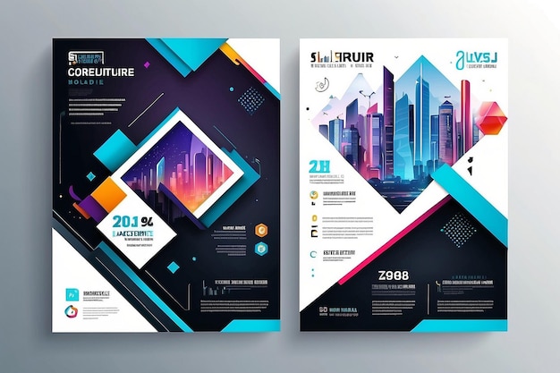 Geschäftsabstrakte Vektorvorlage Broschüre Design Cover modernes Layout Jahresbericht Poster