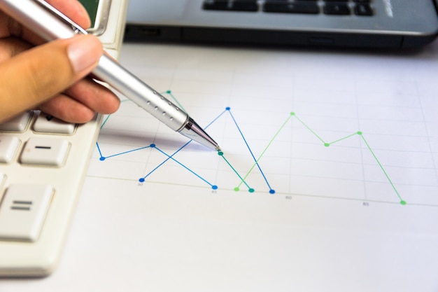 Geschäftsarbeitsinformationsdiagramm und Finanzdiagramm