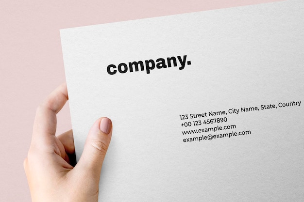 Geschäftsbriefpapier mockup psd minimales papier briefpapier