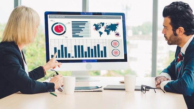 Geschäftsdaten-Dashboard-Analyse durch geniale Computersoftware