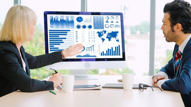 Geschäftsdaten-Dashboard-Analyse durch geniale Computersoftware