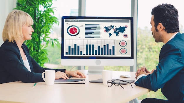 Geschäftsdaten-Dashboard-Analyse durch geniale Computersoftware