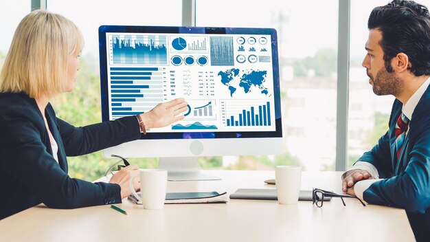 Geschäftsdaten-Dashboard-Analyse durch geniale Computersoftware