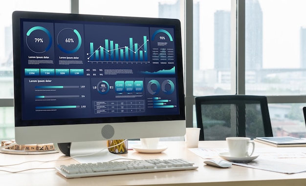 Geschäftsdaten-Dashboard bietet geschäftliche Intelligenz-Analysen
