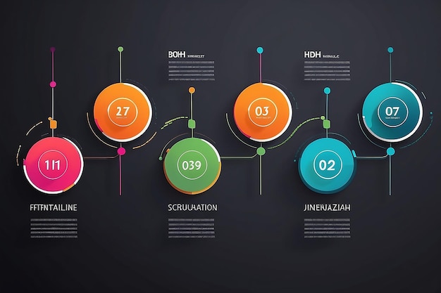 Geschäftsdaten-Visualisierung Zeitleiste Infografik-Ikonen, die für abstrakte Hintergrundvorlagen, Meilensteinelemente, moderne Diagramm-Prozesstechnologie entwickelt wurden