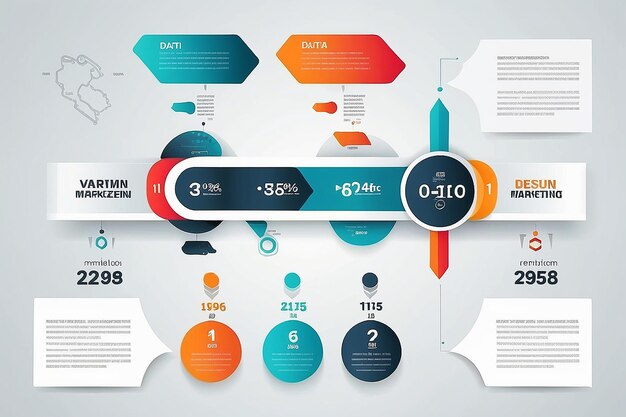 Geschäftsdaten-Visualisierung Zeitleiste Infografik-Symbole für abstrakte Hintergrundvorlage Meilenstein-Element modern