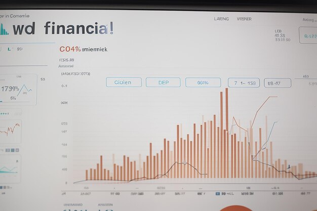 Foto geschäftsdiagramme und -diagramme auf der tabelle finanzielle entwicklung bankkontenstatistik