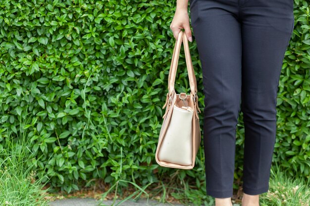 Geschäftsfrau-Handtasche in der Straße
