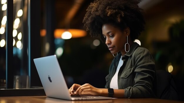 Geschäftsfrau mit Laptop