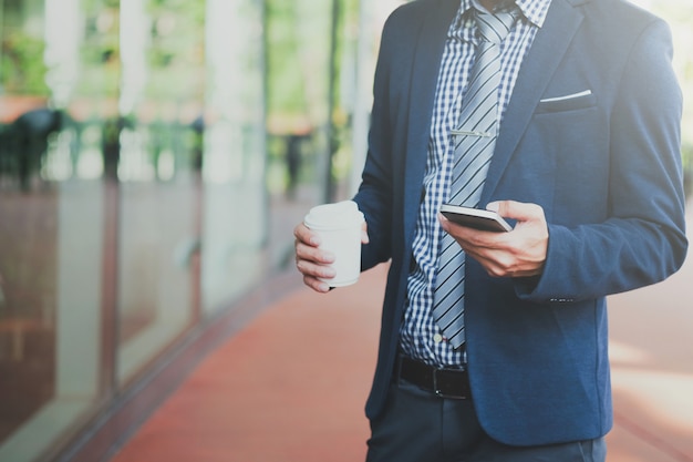 Geschäftsidee und Mobile ofiice Ideenkonzept.