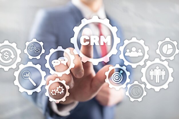 Geschäftskunden-CRM-Management-Analyse-Service-Konzept Relationship Management