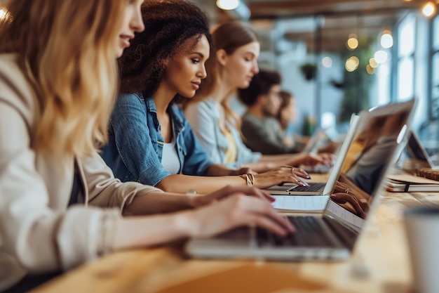 Geschäftsleute brainstormen und plaudern im Büro am Arbeitsplatz