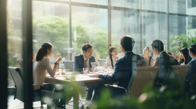 Geschäftsleute treffen sich in einem modernen Büro