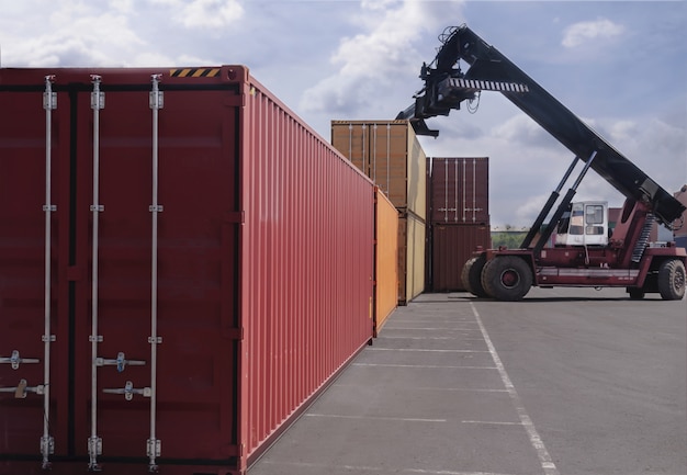 Foto geschäftslogistikkonzept von container cargo