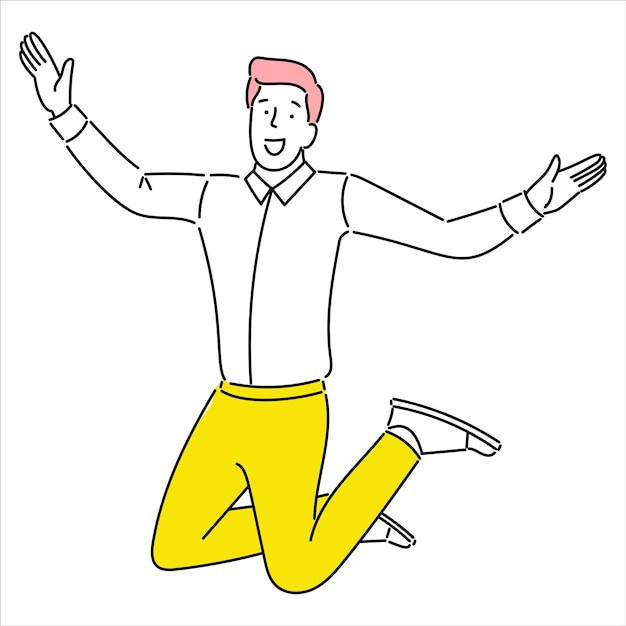 Geschäftsmann Geschäftsmann oder Angestellter Mitarbeiter Menschen Cartoon Unternehmen professionelle Illustration