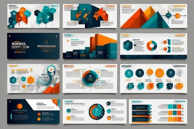 Geschäftspräsentationsvorlage, Powerpoint-Vorlage, Design-Hintergrund
