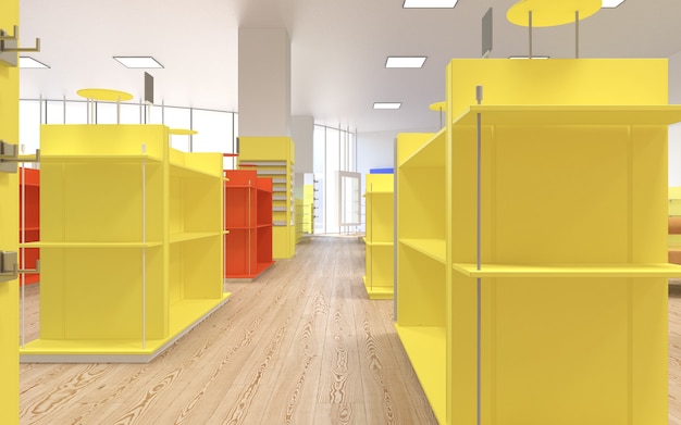 Geschäftsräume Shop Innenvisualisierung 3D-Darstellung cg render