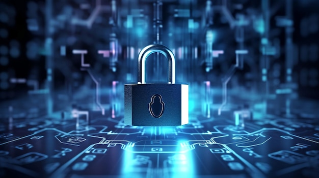 Geschäftstechnologie-Datenschutzidee für Cybersicherheit Die generative KI