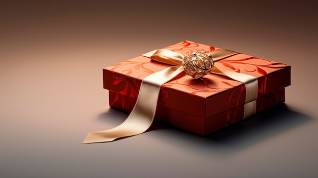 Geschenkbox aus Papier mit Schmuck 3D-Rendering