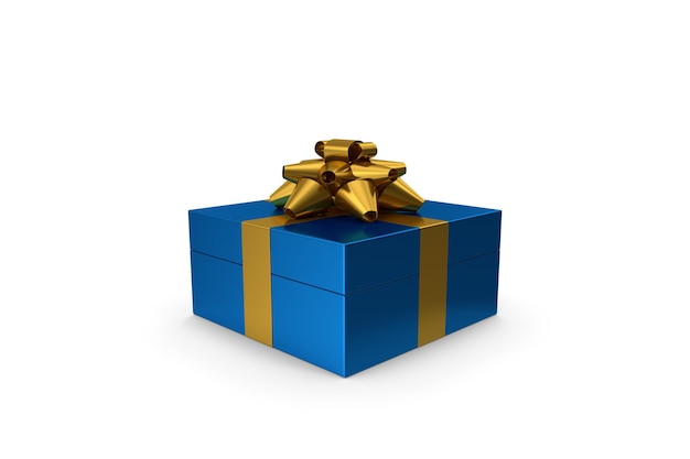 Geschenkbox Blau Gold