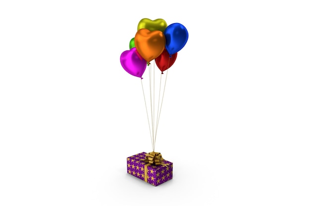 Geschenkbox Bunte Herzballons