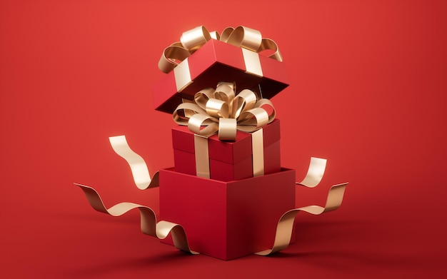 Geschenkbox Festival und Feier 3D-Rendering