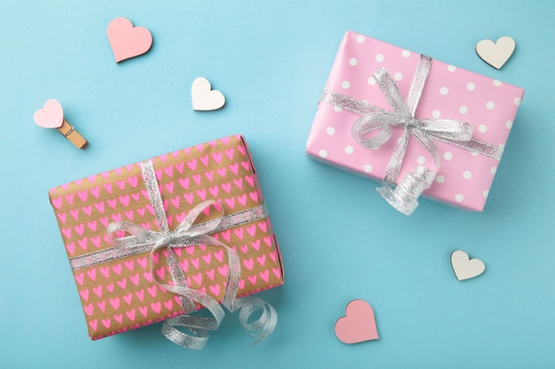 Geschenkboxen mit Herz. Valentinstag