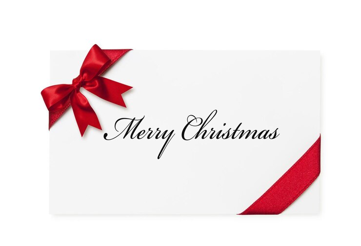 Foto geschenkkarte mit frohen weihnachten