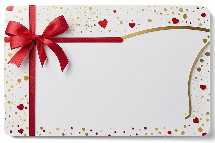 Foto geschenkkarte mit leerem platz für text