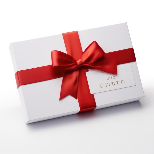 Geschenkkarten- und Zertifikatsverpackung isoliert auf weißem Hintergrund Generative KI