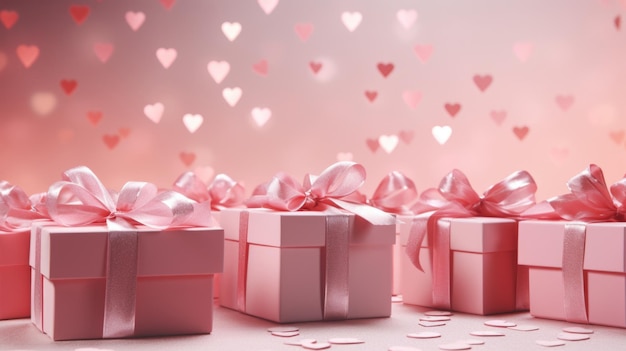 Geschenkkisten Valentinstag Urlaub Hintergrund Kopierraum Geschenke kaufen