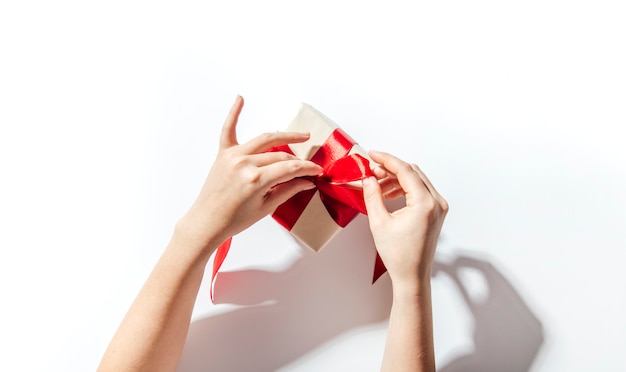 Geschenkverpackung in Kraftpapier