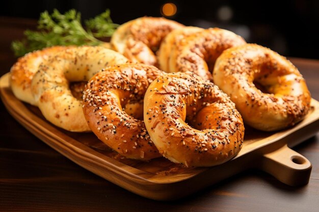 Geschmacksfeier Erkundung von Bagels Delights Best Bagels Bild