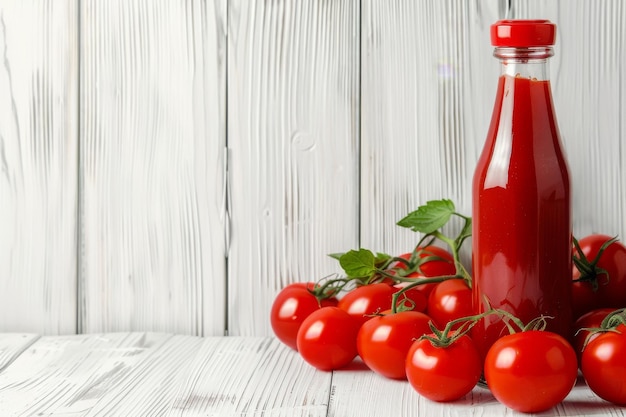 Geschmackvolles Ketchup und frische Tomaten