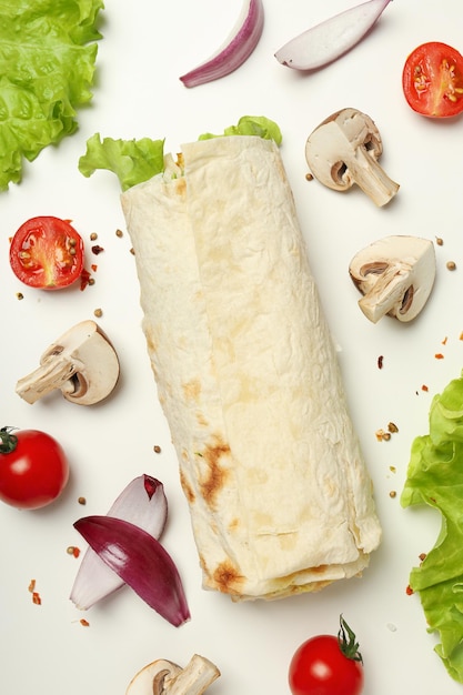 Geschmackvolles schnelles oder hausgemachtes Essen Konzept köstliches Shawarma