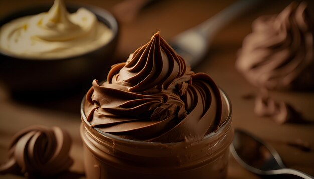 Geschmolzene dunkle Schokolade fließt, süßer Desserthintergrund