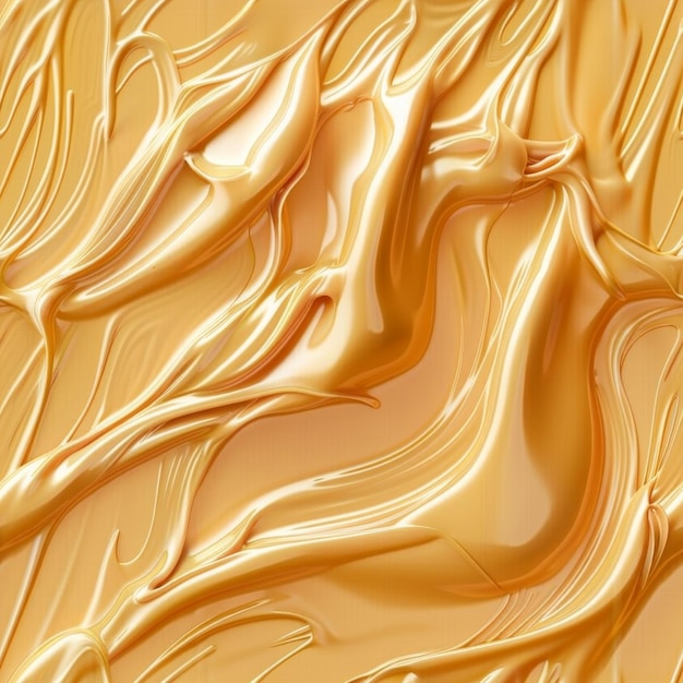 Geschmolzenes Karamell nahtloses Muster Eiscreme Wellen Fliese glatte Eiscreme Textur Custard endloser Hintergrund
