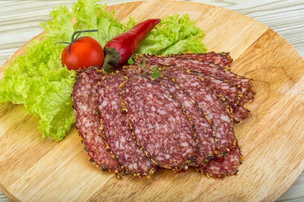 Geschnittene Salami