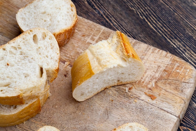 Geschnittenes Weizenbrot Baguette Getreideprodukte Brot zum Kochen