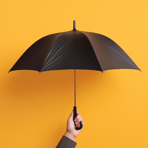 Geschützte Eleganz Weißer Mann Hand mit Regenschirm