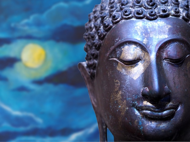 Gesicht des abstrakten Hintergrundes des Buddhas