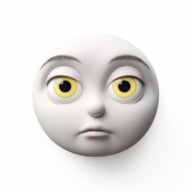 Gesicht mit CrossedOut Eyes Emoji auf weißem Hintergrund hoch