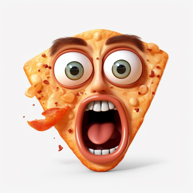 Gesichts- und Speise-Emoji auf weißem Hintergrund in hoher Qualität