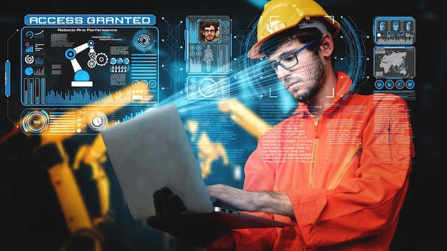 Gesichtserkennungstechnologie für Industriearbeiter zur Zugriff auf die Maschinensteuerung