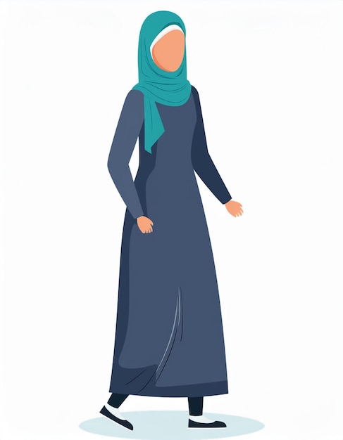 Gesichtsloser Muslimah Hijab Charakter Avatar und Profil