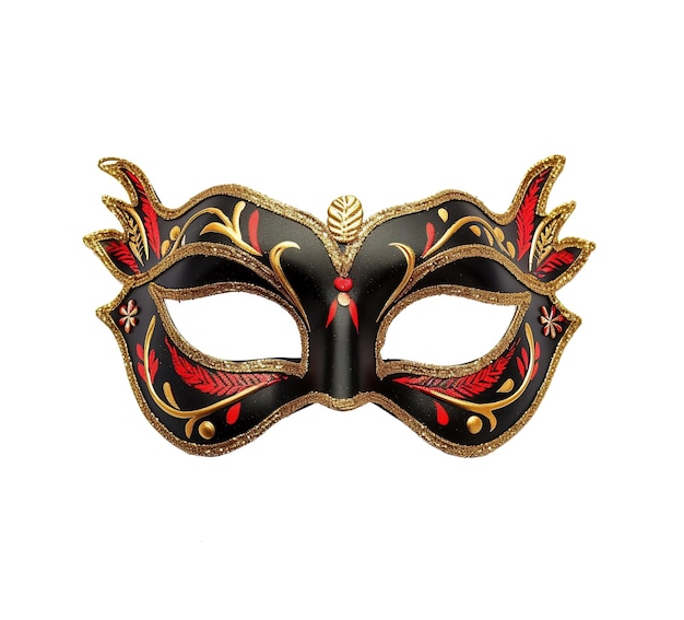 Gesichtsmaske für Karneval isoliert auf transparentem Hintergrund Konzept der Karnevalsfeier
