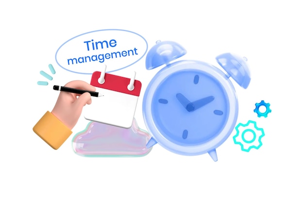 Gestão do tempo png colagem remix fundo transparente